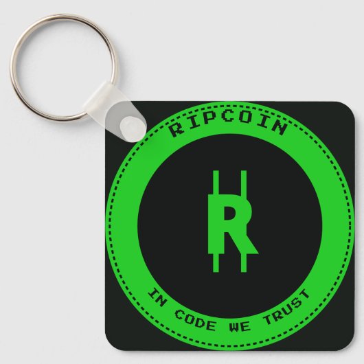 RipCoin - コードを信じる キーチェーン (正面)
