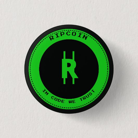 RipCoin - コードを信じる Button 缶バッジ (正面)