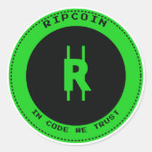 RipCoin - In Code We Trust ステッカー (正面)