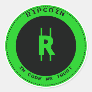 RipCoin - In Code We Trust ステッカー