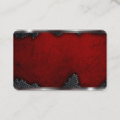 Ripped Gray Metal over深いRed on a 名刺 (裏面)