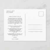 Ripped Paper Effect Wedding Custom Photo Script インビテーションポストカード (裏面)