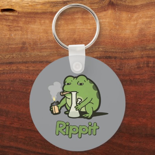 Rippit Funny Frog Stoner Gift, Stoner Girls Frog  キーホルダー (正面)