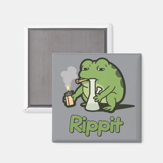 Rippit Funny Frog Stoner Gift, Stoner Girls Frog  マグネット (正面/裏面)