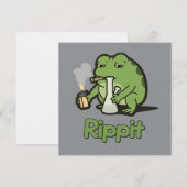 Rippit Funny Frog Stoner Gift, Stoner Girls Frog  招待状 (正面/裏面)
