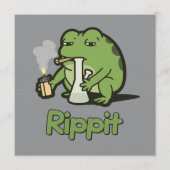 Rippit Funny Frog Stoner Gift, Stoner Girls Frog  招待状 (正面)