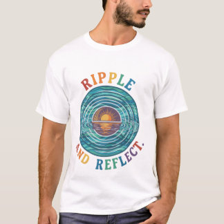 "Ripple and Reflect | シンプルグラフィックTシャツ" Tシャツ