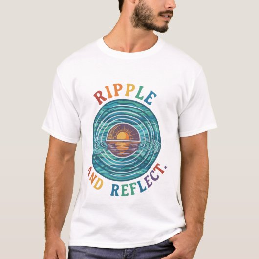 "Ripple and Reflect | シンプルグラフィックTシャツ" Tシャツ (正面)