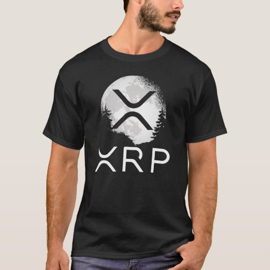 Ripple Coin Xrp Ledger Moon Cryptocurrency Bull Ma Tシャツ (正面)