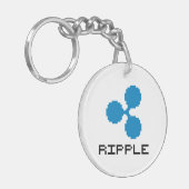 Ripple XRP 8-Bitロゴ キーホルダー (正面左)