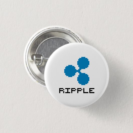 Ripple XRP 8-Bitロゴ | ボタン 缶バッジ (正面&裏面)