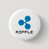Ripple XRP 8-Bitロゴ | ボタン 缶バッジ (正面)
