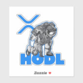 Ripple XRP Cryptocurrency – 暗号宇宙飛行士 – HODL シール (シート)