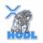 Ripple XRP Cryptocurrency – 暗号宇宙飛行士 – HODL シール (正面)