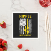 Ripple XRP US Flag American Cryptocurrency Gift スタンダードカクテルナプキン (インサイチュ)