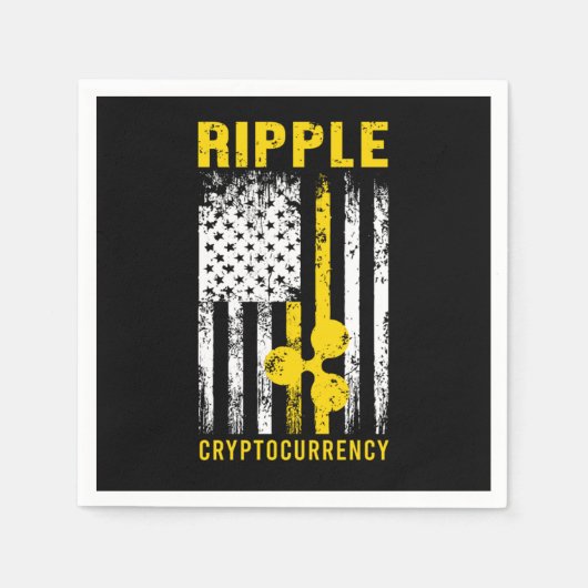 Ripple XRP US Flag American Cryptocurrency Gift スタンダードカクテルナプキン (正面)