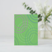 Ripples (green) 抽象的なデザイン ポストカード (スタンド正面)
