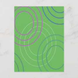 Ripples (green) 抽象的なデザイン ポストカード