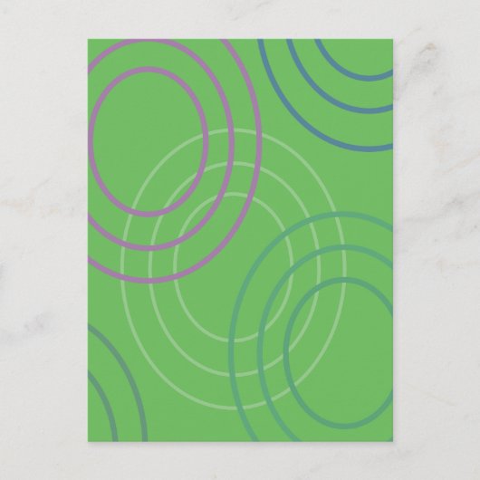 Ripples (green) 抽象的なデザイン ポストカード (正面)
