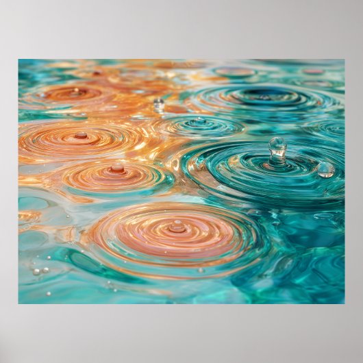 Ripples of Tranquility Abstract Water Harmony ポスター (正面)