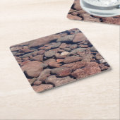 Ripples & Rocks on the North Shore, Lake Superior スクエアペーパーコースター (アングル)