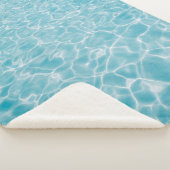 Rippling crystal blue water シェルパブランケット (3/4)