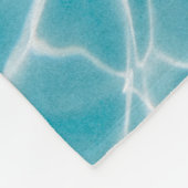 Rippling crystal blue water フリースブランケット (角)