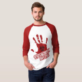 Ripsnorterは基本的な袖のRaglan 3/4感染させました Tシャツ (正面フル)