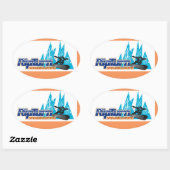 RipTurnスノーボードシール 楕円形シール (シート)