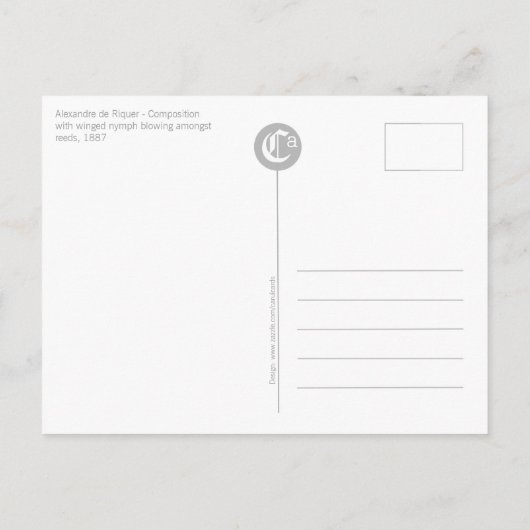 Riquer Winged nymph CC0528誕生日はがき ポストカード (裏面)