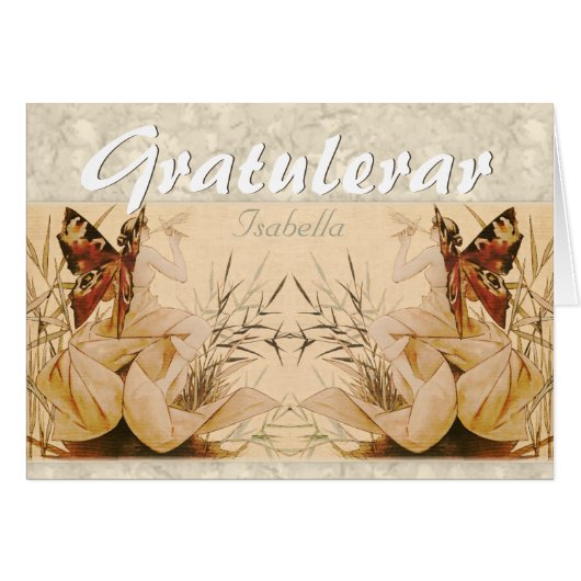 Riquer Winged nymph CC0530 Gratulationskortカード (正面横)