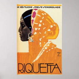 RIQUETTA CHOCOLATES 1926 Ludwig Hohlwein Adt ポスター