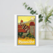 Riquewihr village, alsace，フランス，ヴィンテージ旅行 ポストカード (スタンド正面)
