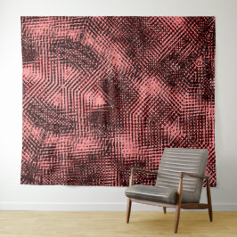 Riscos cruzados e borroes es es na cor pessego ou  タペストリー
