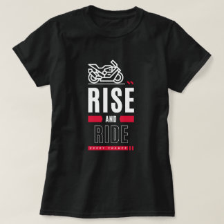 RiseとRide TシャツのオートバイTシャツ Tシャツ