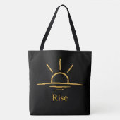 Rise — ミニマリストな日の出 トートバッグ (正面)