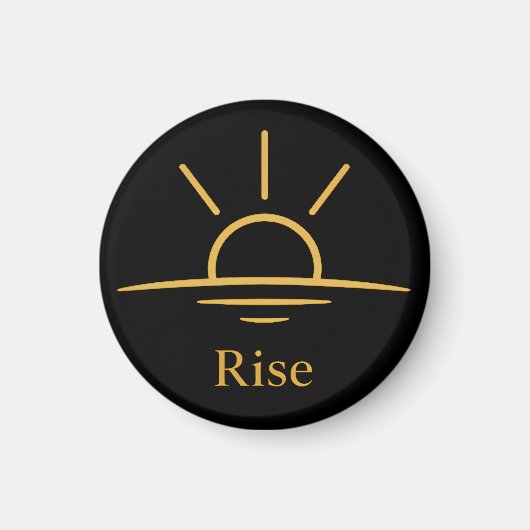 Rise — ミニマリストな日の出 マグネット (正面)