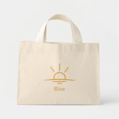 Rise — ミニマリストな日の出 ミニトートバッグ (正面)