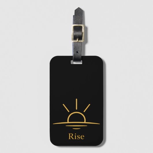 Rise — ミニマリストな日の出 ラゲッジタグ (正面縦)