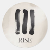 Rise ミニモチベーションステッカーシート | 落ち着きと大胆さ ラウンドシール (正面)
