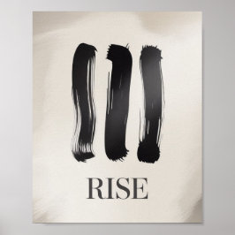 Rise – メンタルヘルスのためのミニマリストなインスピレーション ポスター