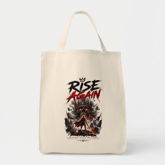 RISE 励ましのモチベーション 強さの戦士 トートバッグ (正面)
