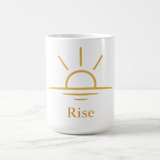 Rise — 極簡主義の日の出 コーヒーマグカップ (中央)