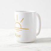 Rise — 極簡主義の日の出 コーヒーマグカップ (正面右)