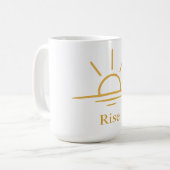 Rise — 極簡主義の日の出 コーヒーマグカップ (正面左)