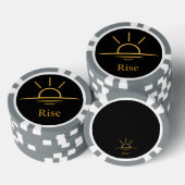 Rise — 極簡主義の日の出 ポーカーチップ (積み重ね)