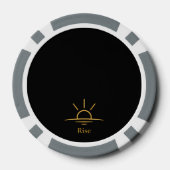 Rise — 極簡主義の日の出 ポーカーチップ (裏面)