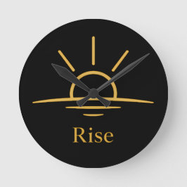 Rise — 極簡主義の日の出 ラウンド壁時計