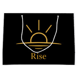 Rise — 極簡主義の日の出 ラージペーパーバッグ