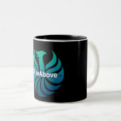 Rise Above – 朝の強さマグカップ ツートーンマグカップ (正面右)